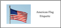 American Flag Etiquette