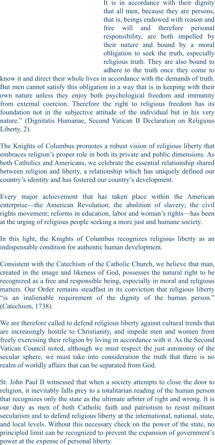 Knights of Columbus - Religious Liberty